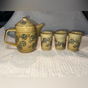 Vintage Pier 1 Japanese Style Teapot Set